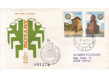 SAN MARINO 1970 FDC (Venetia) Rotary international racc
