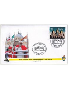 FDC 2011 Visit of Benedict XVI to Venice 1 Geocover Envelope
