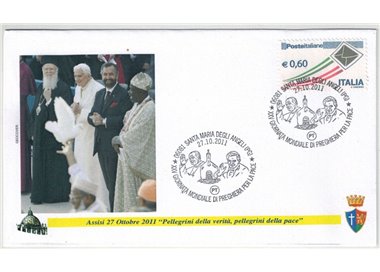 FDC 2011 Assisi, pilgrims for peace 1 Geocover envelope