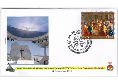 FDC 2011 Visit of Benedict XVI to Ancona 1 Envelope Geocover
