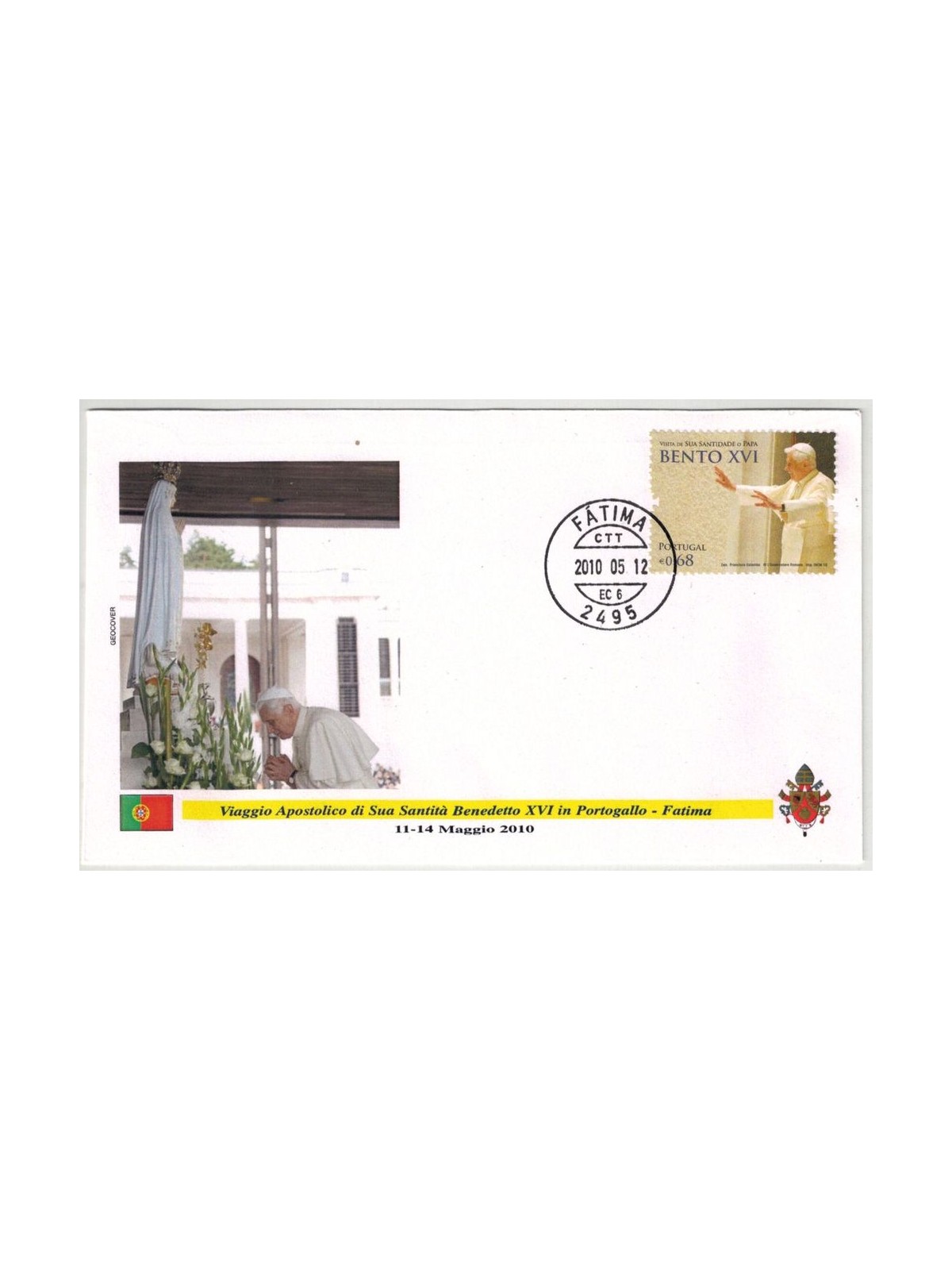 FDC 2010 Pope Benedict XVI's trip to Portugal, Fatima