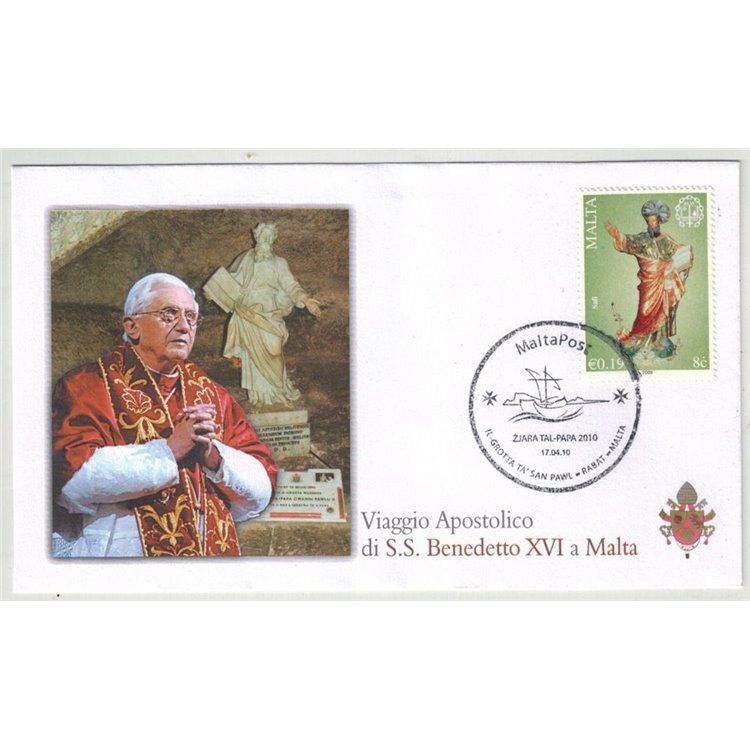FDC 2010 Trip of Pope Benedict XVI to Malta, Rabat