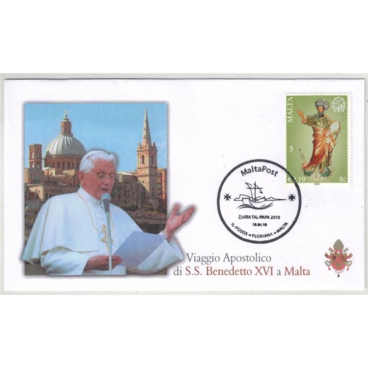 FDC 2010 Viaggio di Papa Benedetto XVI a Malta, Floriana