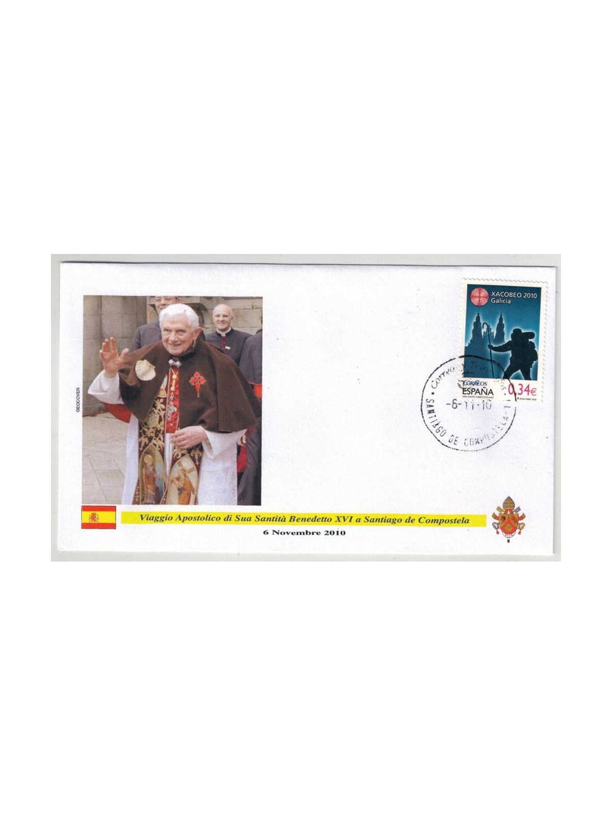 FDC 2010 Trip of Pope Benedict XVI to Spain, Santiago de Compostela