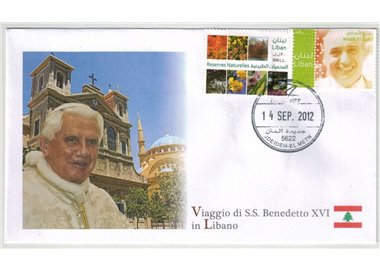 FDC 2012 Viaggio di Papa Benedetto XVI in Libano 14-09-2012