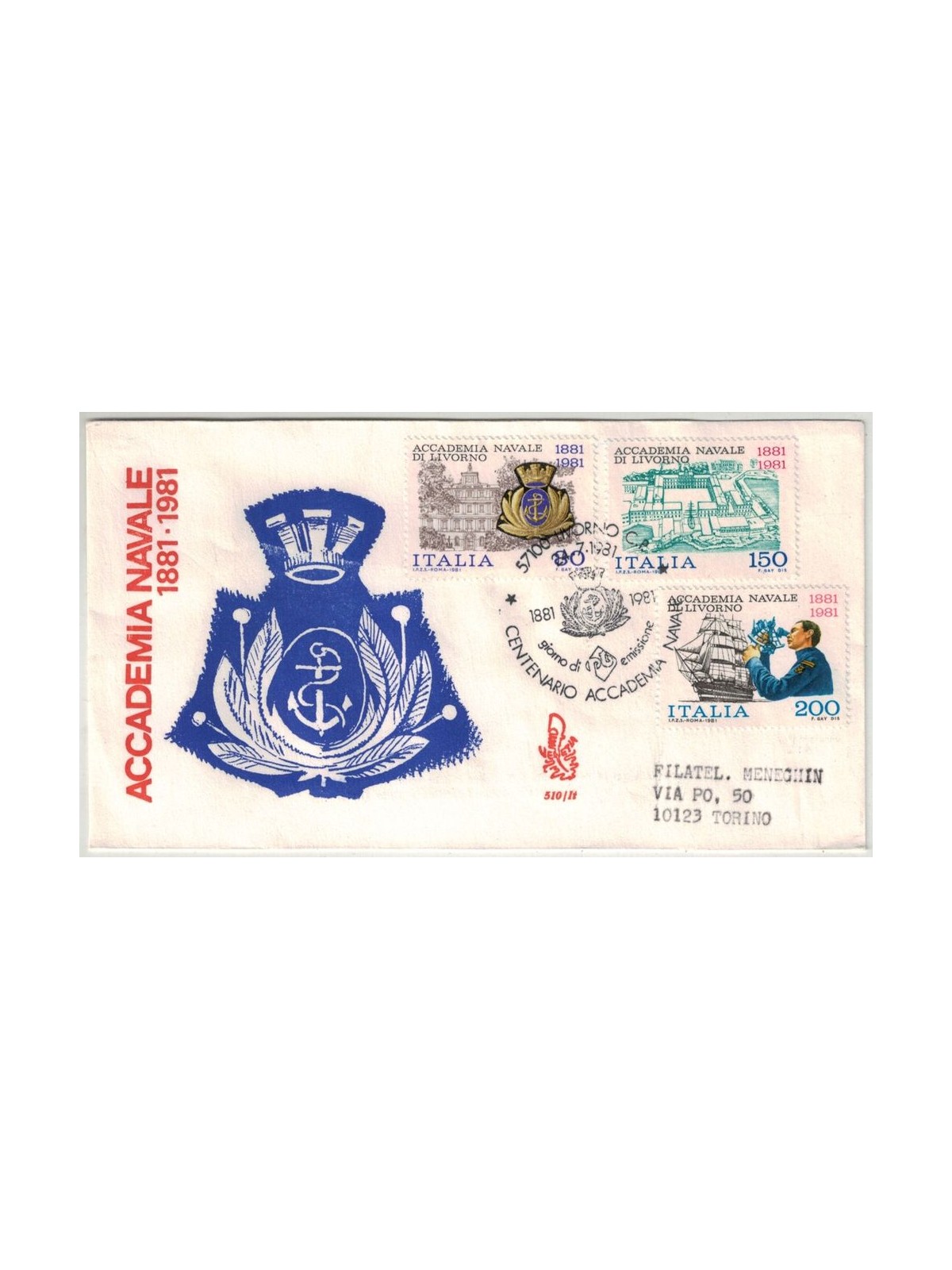 ITALIA 1981 FDC (Venetia) Accademia navale ord