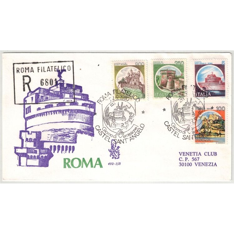 ITALIA 1980 FDC (Venetia) Castel sant'Angelo racc