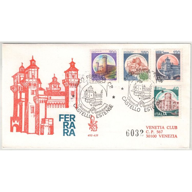ITALIA 1980 FDC (Venetia) Castello estense racc
