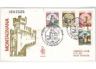 ITALIA 1980 FDC (Venetia) Castello di Montagnana racc