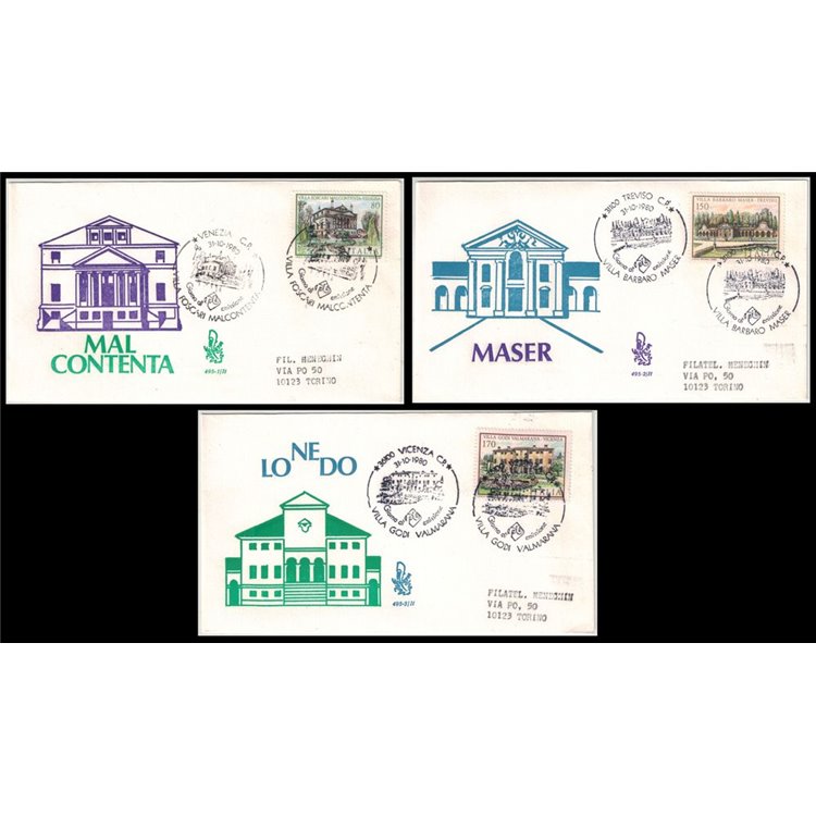 ITALY 1980 FDC (Venetia) Ville ord sp
