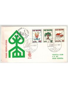 SAN MARINO 1981 FDC (Venetia) Piano regolatore