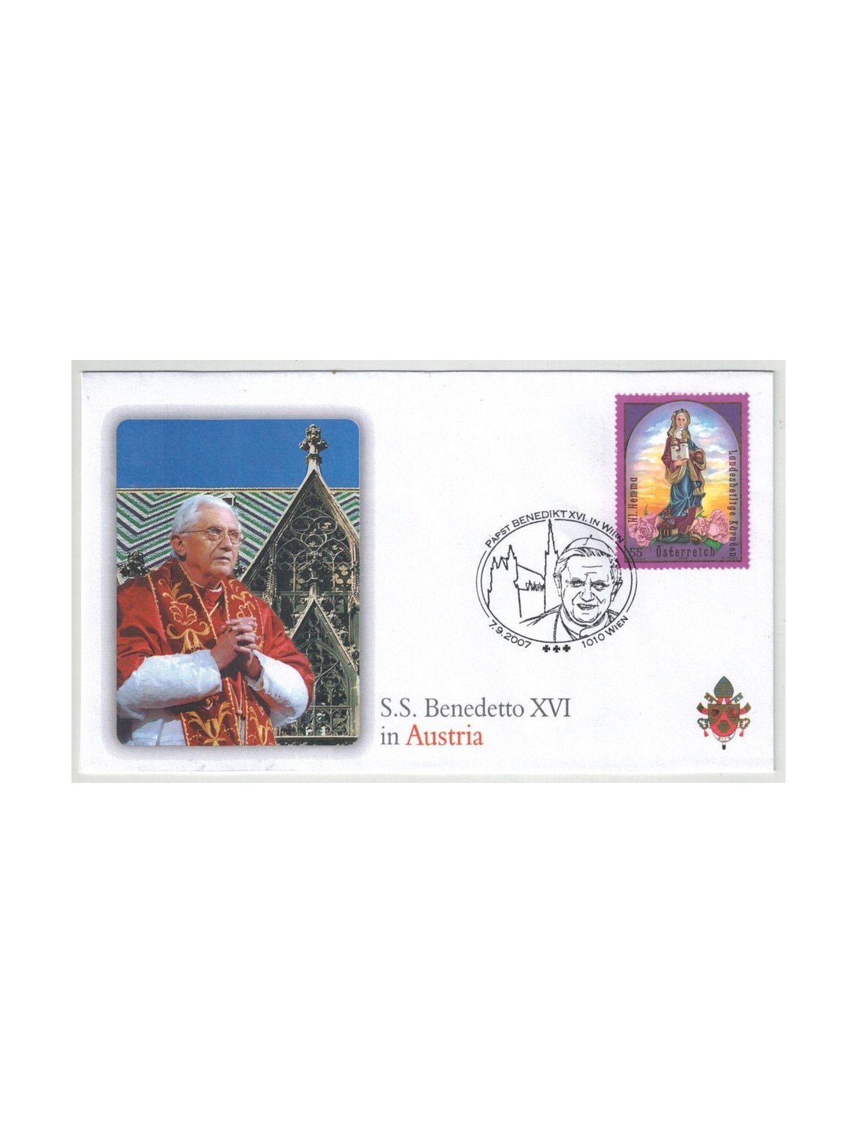 FDC 2007 Trip of Pope Benedict XVI to Austria, Vienna