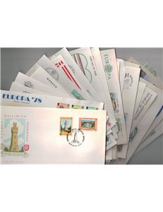 FDC Europa Cept 1978 Annata completa 29 buste + 1 bollettino