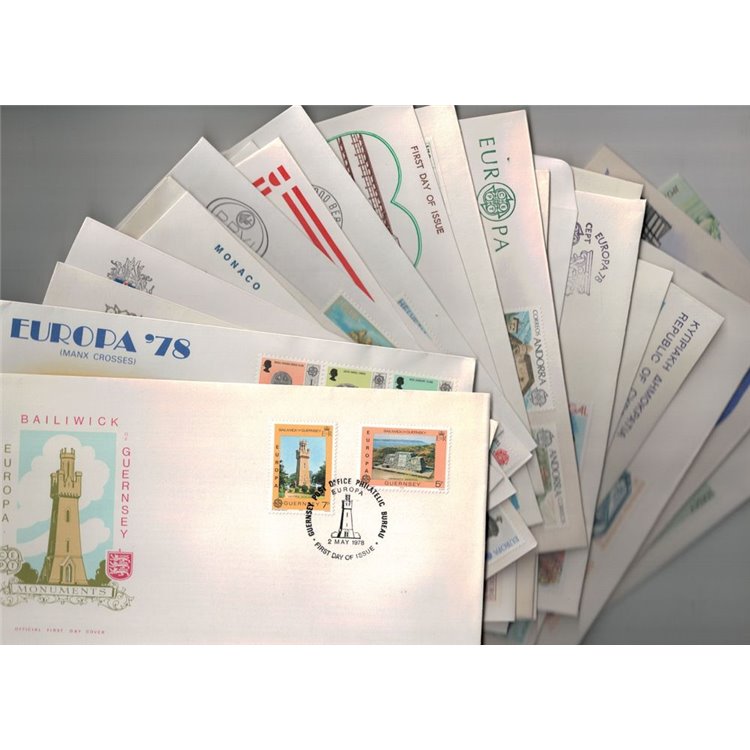 FDC Europa Cept 1978 Complete year 29 covers + 1 bulletin