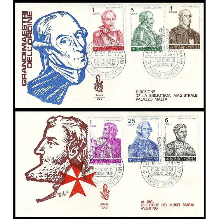 SMOM 1974 FDC (Venice) Grand Masters 2nd series