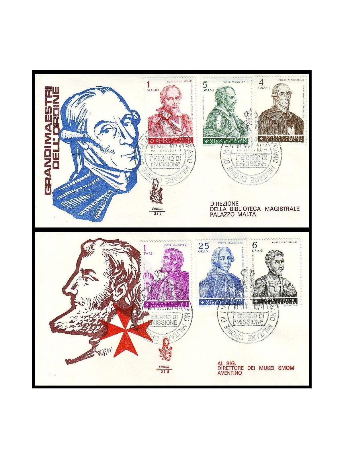 SMOM 1974 FDC (Venetia) Grandi Maestri 2ª serie