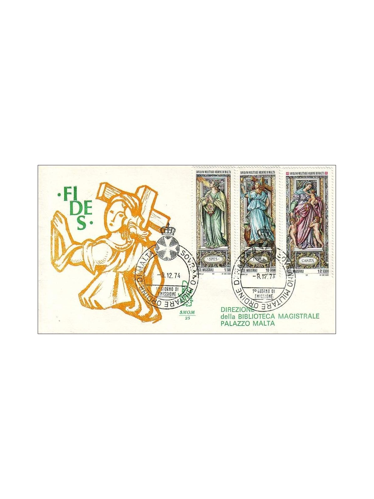 SMOM 1974 FDC (Venetia) Christmas