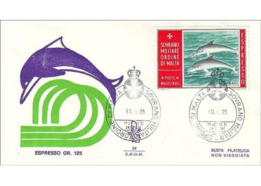 SMOM 1975 FDC (Venetia) Epresso - Delfini