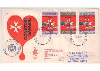 SMOM 1975 FDC (Venezia) Blood Bank