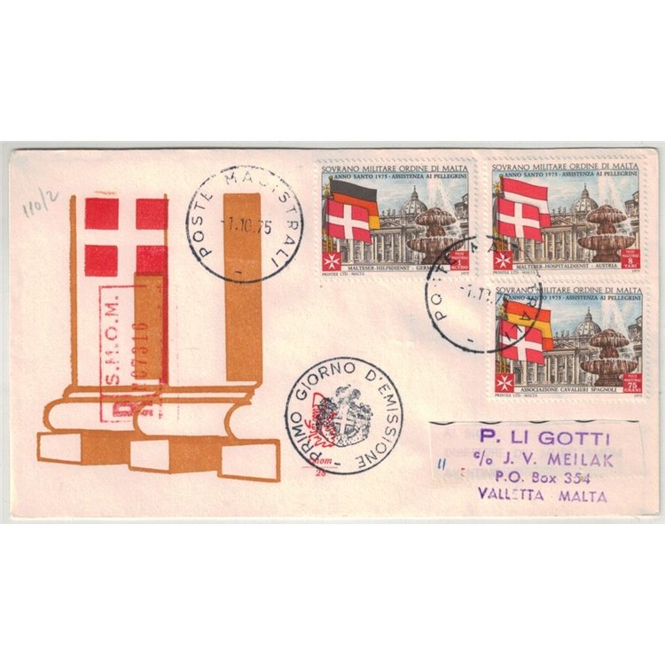 SMOM 1975 FDC (Venetia) Anno Santo racc