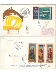 SMOM 1975 FDC (Venetia) Epresso - Delfini rac