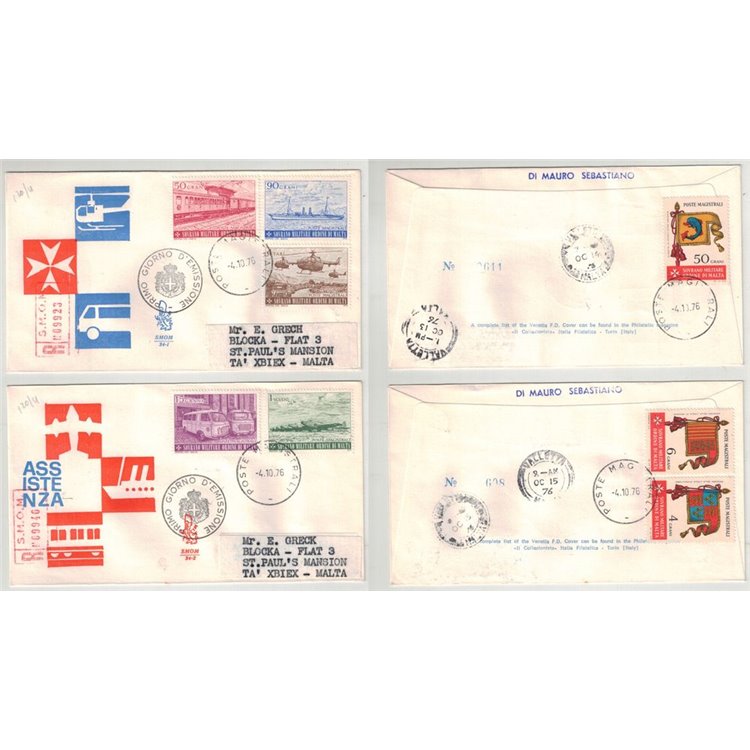 SMOM 1976 FDC (Venice) Collected assistance vehicles