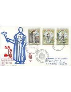 SMOM 1976 FDC (Venetia) Natale racc
