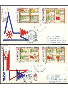 SMOM 1977 FDC (Venetia) Segnalazioni della marineria, bandiere racc
