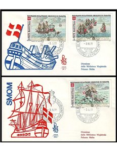SMOM 1977 FDC (Venetia) Antiche Battaglie Navali