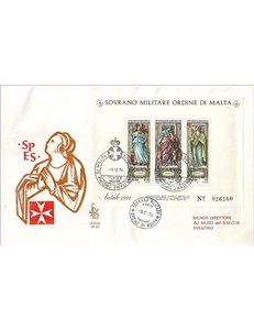 SMOM 1974 FDC (Venetia) Christmas s/s