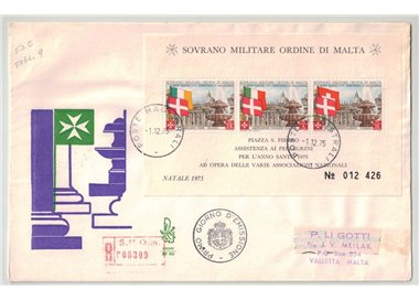 SMOM 1975 FDC (Venetia) Natale BF racc