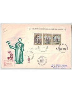 SMOM 1976 FDC (Venetia) Natale BF racc