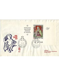 SMOM 1977 FDC (Venetia) Natale BF