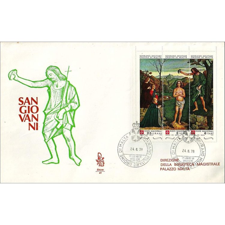 SMOM 1978 FDC (Venice) St. John the Baptist