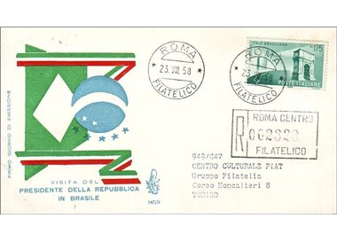 ITALY 1958 FDC (Venice) Italian-Brazilian friendship collected