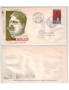 ITALY 1958 FDC (Venice) Ruggero Leoncavallo