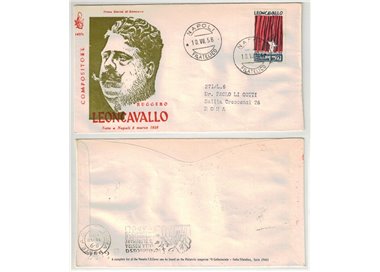 ITALY 1958 FDC (Venice) Ruggero Leoncavallo