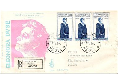 ITALY 1958 FDC (Venice) Eleonora Duse collection