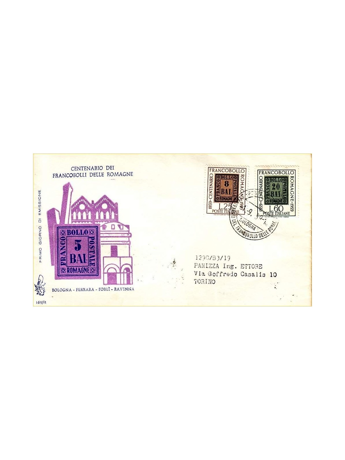 ITALY 1959 FDC (Venetia) Romagne stamps