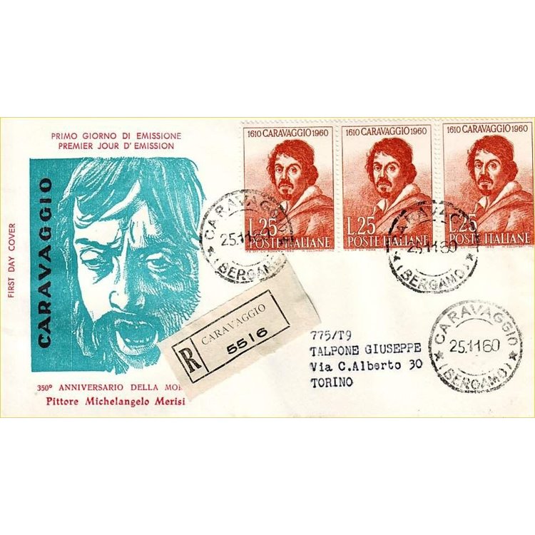 ITALIA 1960 FDC (Venetia) Caravaggio racc