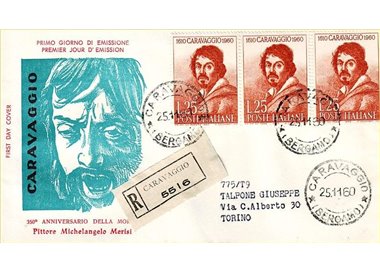 ITALY 1960 FDC (Venice) Caravaggio collection