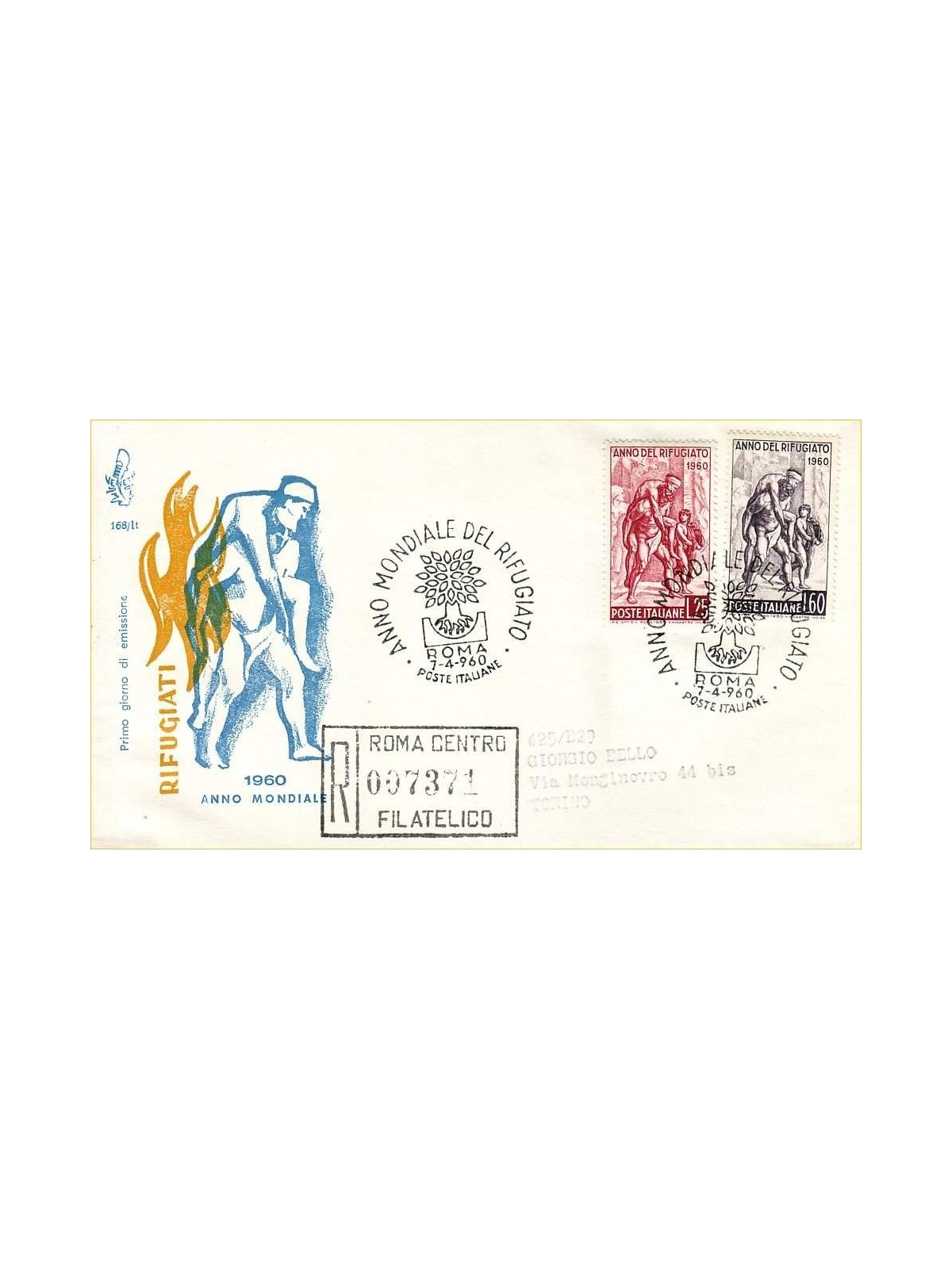 ITALY 1960 FDC (Venice) Year of the Refugee collected