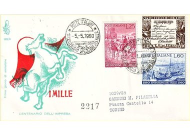 ITALIA 1960 FDC (Venetia) Spedizione dei Mille racc