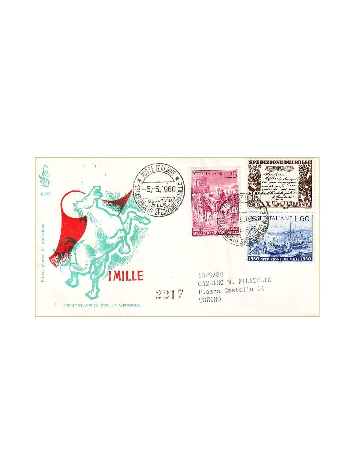ITALY 1960 FDC (Venice) Expedition of the Thousand collected