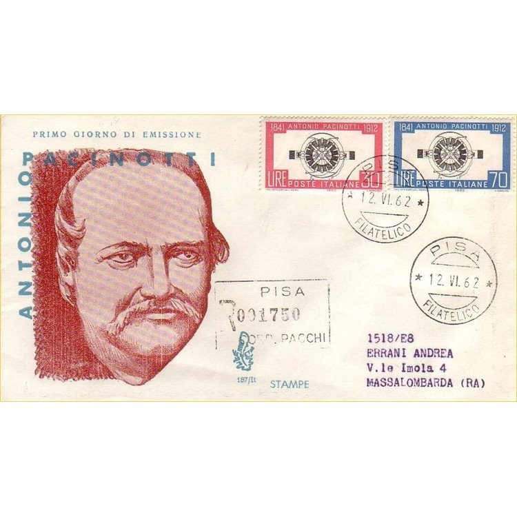 ITALY 1962 FDC (Venice) Antonio Pacinotti collection