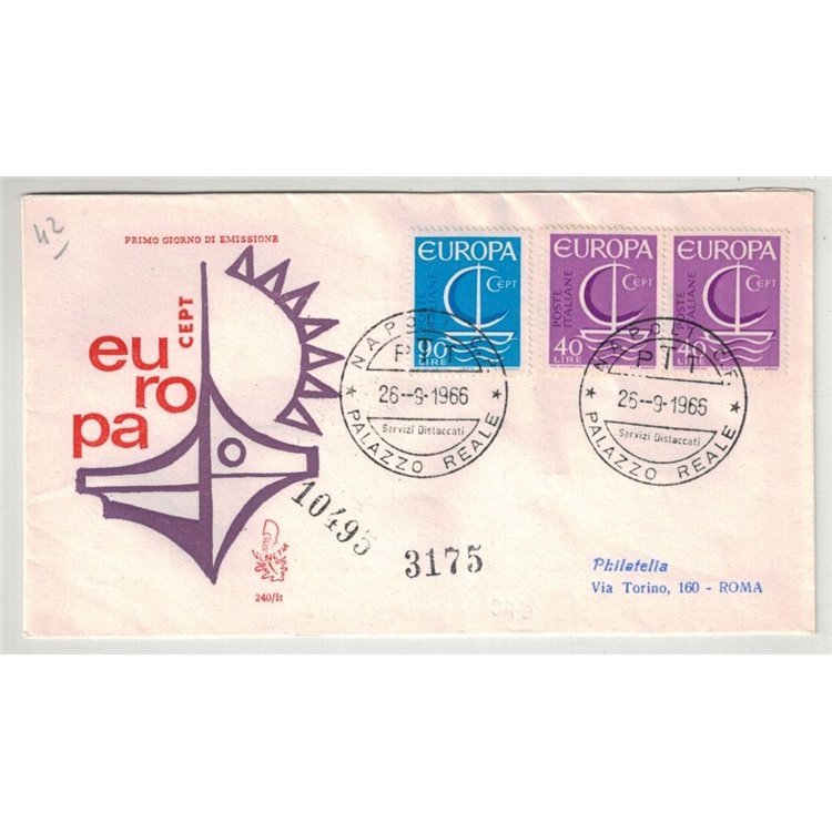 ITALIA 1966 FDC (Venetia) Europa Cept racc
