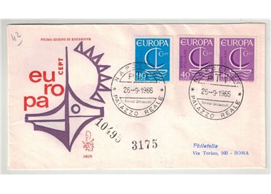 ITALY 1966 FDC (Venetia) Europa Cept rec