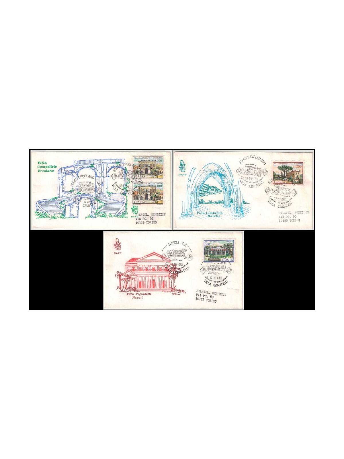 ITALIA 1981 FDC (Venetia) Ville, 2ª emissione ord