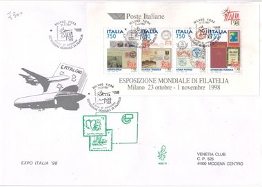 ITALY 1997 FDC (Venetia) Italy 98 s/s