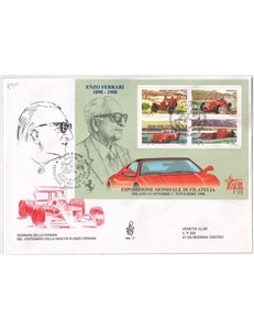 ITALY 1998 FDC (Venice) Ferrari Day s/s